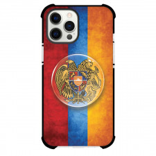 Armenia Phone Case For iPhone Samsung Galaxy Pixel OnePlus Vivo Xiaomi Asus Sony Motorola Nokia - Armenia Flag With Round Symbol Poster