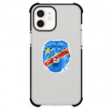 Republic of The Congo Phone Case For iPhone Samsung Galaxy Pixel OnePlus Vivo Xiaomi Asus Sony Motorola Nokia - Republic of The Congo Flag On Lion Sticker