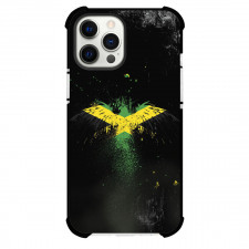 Jamaica Phone Case For iPhone Samsung Galaxy Pixel OnePlus Vivo Xiaomi Asus Sony Motorola Nokia - Jamaica Flag Paint On Black Background