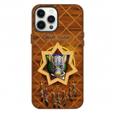 Native American Cherokee Tribe Phone Case For iPhone Samsung Galaxy Pixel OnePlus Vivo Xiaomi Asus Sony Motorola Nokia - Cherokee Tribe Blue Clan Mask Poster