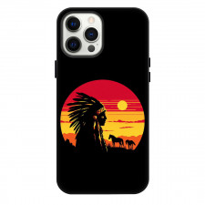 Native American Phone Case For iPhone Samsung Galaxy Pixel OnePlus Vivo Xiaomi Asus Sony Motorola Nokia - Native American Warrior Silhouette Side Portrait