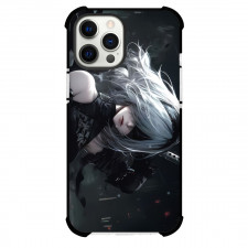 NieR Automata 2B For iPhone Samsung Galaxy Pixel OnePlus Vivo Xiaomi Asus Sony Motorola Nokia - 2B Portrait Black Background