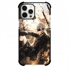 NieR Automata 9S For iPhone Samsung Galaxy Pixel OnePlus Vivo Xiaomi Asus Sony Motorola Nokia - 9S Side Portrait Ruins Background