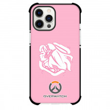 Overwatch D Va Phone Case For iPhone And Samsung Galaxy Devices - D Va Avatar On Pink Background