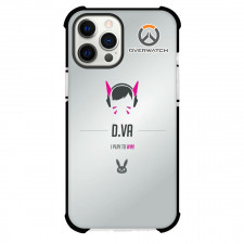 Overwatch D Va Phone Case For iPhone And Samsung Galaxy Devices - D Va Symbol Minimalist On Silver Background