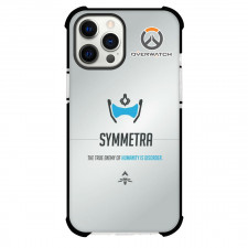 Overwatch Symmetra Phone Case For iPhone And Samsung Galaxy Devices - Symmetra Symbol Minimalist On Silver Background