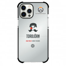 Overwatch Torbjorn Phone Case For iPhone And Samsung Galaxy Devices - Torbjorn Symbol Minimalist On Silver Background