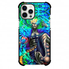 One Piece Marco Phone Case For iPhone and Samsung Galaxy Devices - Marco Portrait Blue Green Flames Background
