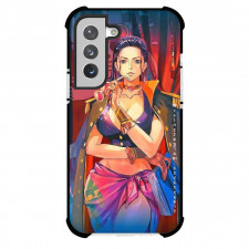 One Piece Robin Phone Case For iPhone and Samsung Galaxy Devices - Robin Holding Glasses Illustration