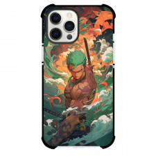 One Piece Roronoa Zoro Phone Case For iPhone and Samsung Galaxy Devices - Roronoa Zoro Angry Look Anime Art