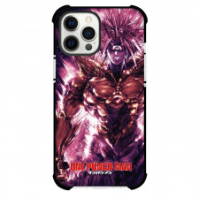 One Punch Man Boros Phone Case For iPhone and Samsung Galaxy Devices - Boros Portrait Painting Red Light Background