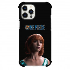 One Piece Netflix Nami Phone Case For iPhone And Samsung Galaxy Devices - Nami Portrait On Black Background