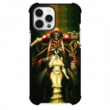 Overlord Ainz Ooal Gown Phone Case For iPhone Samsung Galaxy Pixel OnePlus Vivo Xiaomi Asus Sony Motorola Nokia - Ainz Ooal Gown Albedo Standing Portrait Yellow Black Illustration