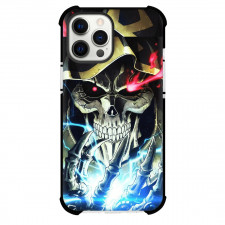 Overlord Ainz Ooal Gown Phone Case For iPhone Samsung Galaxy Pixel OnePlus Vivo Xiaomi Asus Sony Motorola Nokia - Ainz Ooal Gown Face Portrait Holding Blue Flares