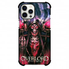 Overlord Ainz Ooal Gown Phone Case For iPhone Samsung Galaxy Pixel OnePlus Vivo Xiaomi Asus Sony Motorola Nokia - Ainz Ooal Gown Face Portrait Red Flares Overlord Logo