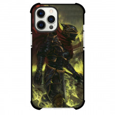 Overlord Ainz Ooal Gown Phone Case For iPhone Samsung Galaxy Pixel OnePlus Vivo Xiaomi Asus Sony Motorola Nokia - Ainz Ooal Gown Holding Weapon Portrait Yellow City Flare Background