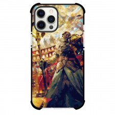 Overlord Ainz Ooal Gown Phone Case For iPhone Samsung Galaxy Pixel OnePlus Vivo Xiaomi Asus Sony Motorola Nokia - Ainz Ooal Gown In Battle Arena Holding Weapon Paint Illustration