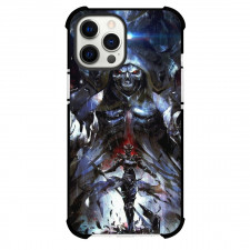 Overlord Ainz Ooal Gown Phone Case For iPhone Samsung Galaxy Pixel OnePlus Vivo Xiaomi Asus Sony Motorola Nokia - Ainz Ooal Gown Skull With Hood Background Illustration