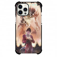 Overlord Demiurge Phone Case For iPhone Samsung Galaxy Pixel OnePlus Vivo Xiaomi Asus Sony Motorola Nokia - Demiurge Holding Book Monster Background Paint Illustration