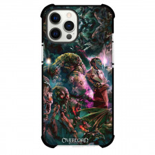 Overlord Demiurge Phone Case For iPhone Samsung Galaxy Pixel OnePlus Vivo Xiaomi Asus Sony Motorola Nokia - Demiurge With Villains Background Vintage Paint