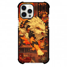Pokemon Arcanine Phone Case For iPhone Samsung Galaxy Pixel OnePlus Vivo Xiaomi Asus Sony Motorola Nokia - Arcanine Walking Poke City Background