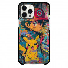 Pokemon Phone Case For iPhone Samsung Galaxy Pixel OnePlus Vivo Xiaomi Asus Sony Motorola Nokia - Ash Pikachu Pop Art