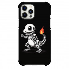 Pokemon Charmander Phone Case For iPhone Samsung Galaxy Pixel OnePlus Vivo Xiaomi Asus Sony Motorola Nokia - Charmander Skeleton Black Background