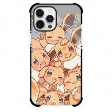 Pokemon Eevee Phone Case For iPhone Samsung Galaxy Pixel OnePlus Vivo Xiaomi Asus Sony Motorola Nokia - Eevee on top of each Other Watercolor Art