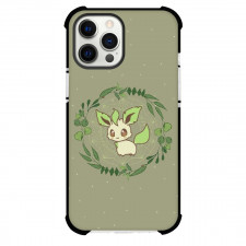 Pokemon Leafeon Phone Case For iPhone Samsung Galaxy Pixel OnePlus Vivo Xiaomi Asus Sony Motorola Nokia - Leafeon In Round Leaves Chibi KArt