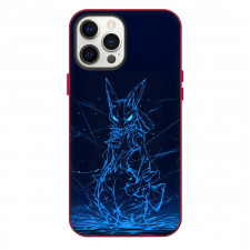 Pokemon Lucario Phone Case For iPhone Samsung Galaxy Pixel OnePlus Vivo Xiaomi Asus Sony Motorola Nokia - Pokemon Lucario Blue Sketch On Dark Background