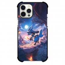 Pokemon Lucario Phone Case For iPhone Samsung Galaxy Pixel OnePlus Vivo Xiaomi Asus Sony Motorola Nokia - Lucario Moon Background Anime Art