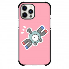 Pokemon Magnemite Phone Case For iPhone Samsung Galaxy Pixel OnePlus Vivo Xiaomi Asus Sony Motorola Nokia - Magnemite Sticker Art Pink Background