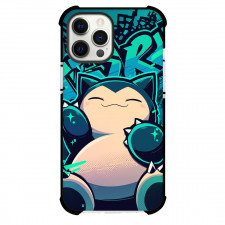 Pokemon Snorlax Phone Case For iPhone Samsung Galaxy Pixel OnePlus Vivo Xiaomi Asus Sony Motorola Nokia - Pokemon Snorlax Sleeping Blue-Green Coloring Poster