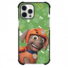 Paw Patrol Zuma Phone Case For iPhone And Samsung Galaxy Devices - Zuma Portrait Pattern Art Background