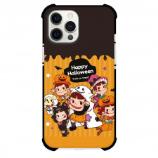 Peko and Poko Case For iPhone Samsung Galaxy Pixel OnePlus Vivo Xiaomi Asus Sony Motorola Nokia - Characters Wearing Halloween Costumes Stripes Background