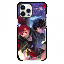 Persona 5 Ren Amamiya Case For iPhone Samsung Galaxy Pixel OnePlus Vivo Xiaomi Asus Sony Motorola Nokia - Ren Amamiya & Kasumi Yoshizawa in Leather Outfit City Background