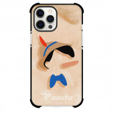 Pinocchio Case For iPhone Samsung Galaxy Pixel OnePlus Vivo Xiaomi Asus Sony Motorola Nokia - Head Vector Art In Beige Background