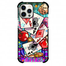 Poker Phone Case For iPhone Samsung Galaxy Pixel OnePlus Vivo Xiaomi Asus Sony Motorola Nokia - Casino Games Neon Lights 3D