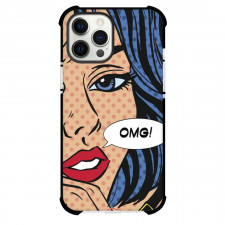 Pop Art Pattern Case For iPhone Samsung Galaxy Pixel OnePlus Vivo Xiaomi Asus Sony Motorola Nokia - Blue Hair Girl Saying OMG