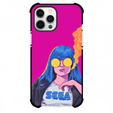 Pop Art Pattern Case For iPhone Samsung Galaxy Pixel OnePlus Vivo Xiaomi Asus Sony Motorola Nokia - Blue Hair Girl Smirk Smoking Cigarette