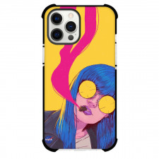 Pop Art Pattern Case For iPhone Samsung Galaxy Pixel OnePlus Vivo Xiaomi Asus Sony Motorola Nokia - Blue Hair Girl Smoking Tobacco
