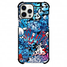 Pop Art Pattern Case For iPhone Samsung Galaxy Pixel OnePlus Vivo Xiaomi Asus Sony Motorola Nokia - Blue Hue Graffiti Art