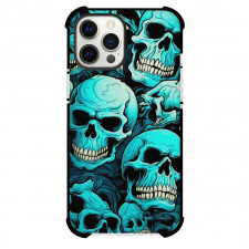 Pop Art Pattern Case For iPhone Samsung Galaxy Pixel OnePlus Vivo Xiaomi Asus Sony Motorola Nokia - Blue Skulls Artwork