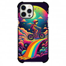 Pop Art Pattern Case For iPhone Samsung Galaxy Pixel OnePlus Vivo Xiaomi Asus Sony Motorola Nokia - Boy Biking in the Rainbow Clouds
