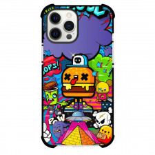 Pop Art Pattern Case For iPhone Samsung Galaxy Pixel OnePlus Vivo Xiaomi Asus Sony Motorola Nokia - Burger Tongue Out Stripes Background