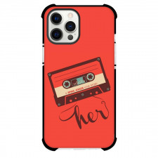 Pop Art Pattern Case For iPhone Samsung Galaxy Pixel OnePlus Vivo Xiaomi Asus Sony Motorola Nokia - Cassette Tape Her Red Background