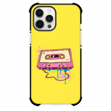 Pop Art Pattern Case For iPhone Samsung Galaxy Pixel OnePlus Vivo Xiaomi Asus Sony Motorola Nokia - Cassette Tape Pink Yellow Background
