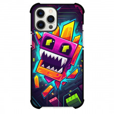 Pop Art Pattern Case For iPhone Samsung Galaxy Pixel OnePlus Vivo Xiaomi Asus Sony Motorola Nokia - Geometry Monster Pink Violet Background