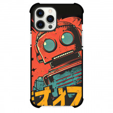 Pop Art Pattern Case For iPhone Samsung Galaxy Pixel OnePlus Vivo Xiaomi Asus Sony Motorola Nokia - Japanese Robot Red Background