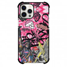 Pop Art Pattern Case For iPhone Samsung Galaxy Pixel OnePlus Vivo Xiaomi Asus Sony Motorola Nokia - Liberty Tower Graffiti Pink Background